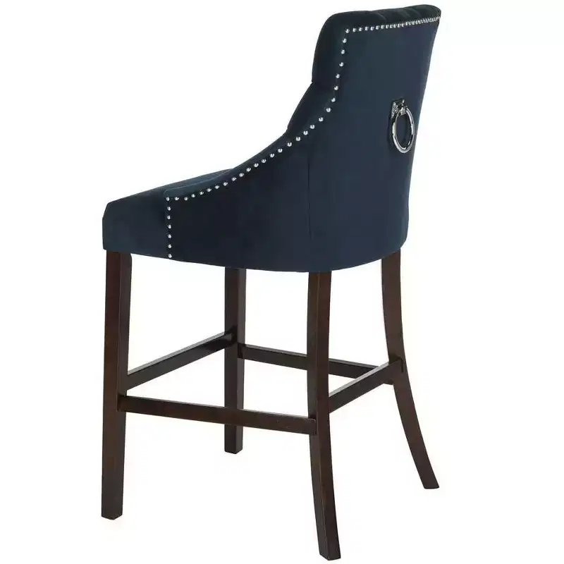 Tufted Wing Back Bar Stool