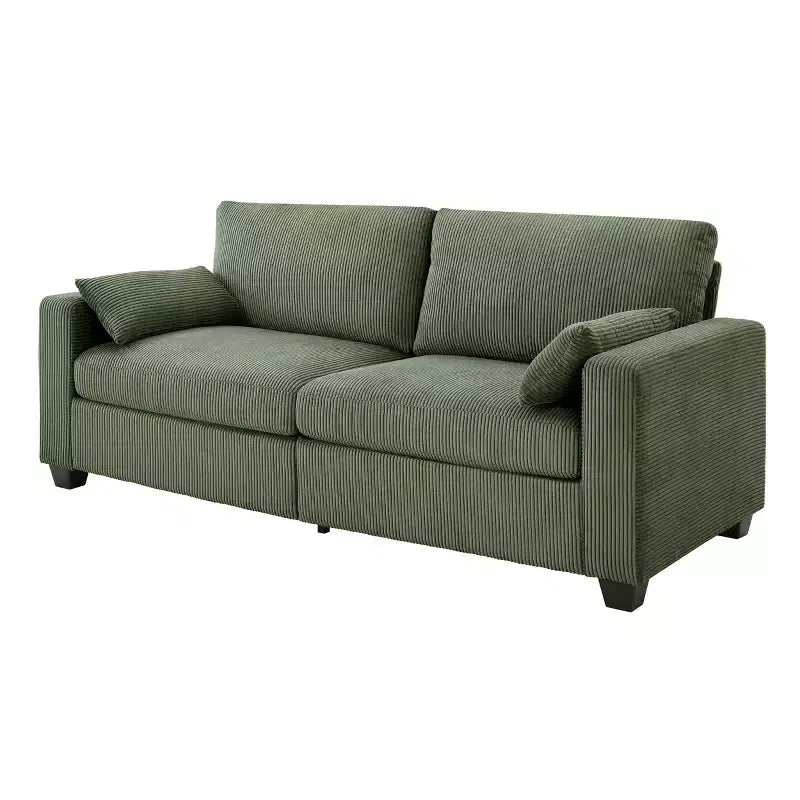 Modern Fabric Upholstered Loveseat with Removable Covers
