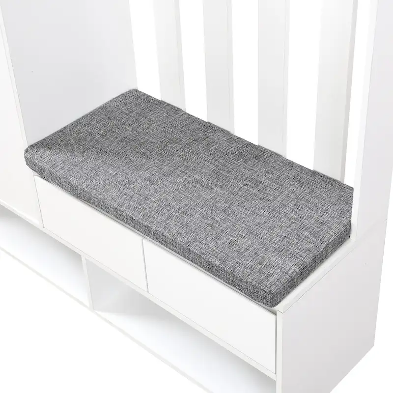 39.3Wx70.8H Hall Tree Storage with Cushioned Storage Bench,Multifunctional Hallway Shoe Cabinet,Pegboard,Coat Rack,4 Hooks