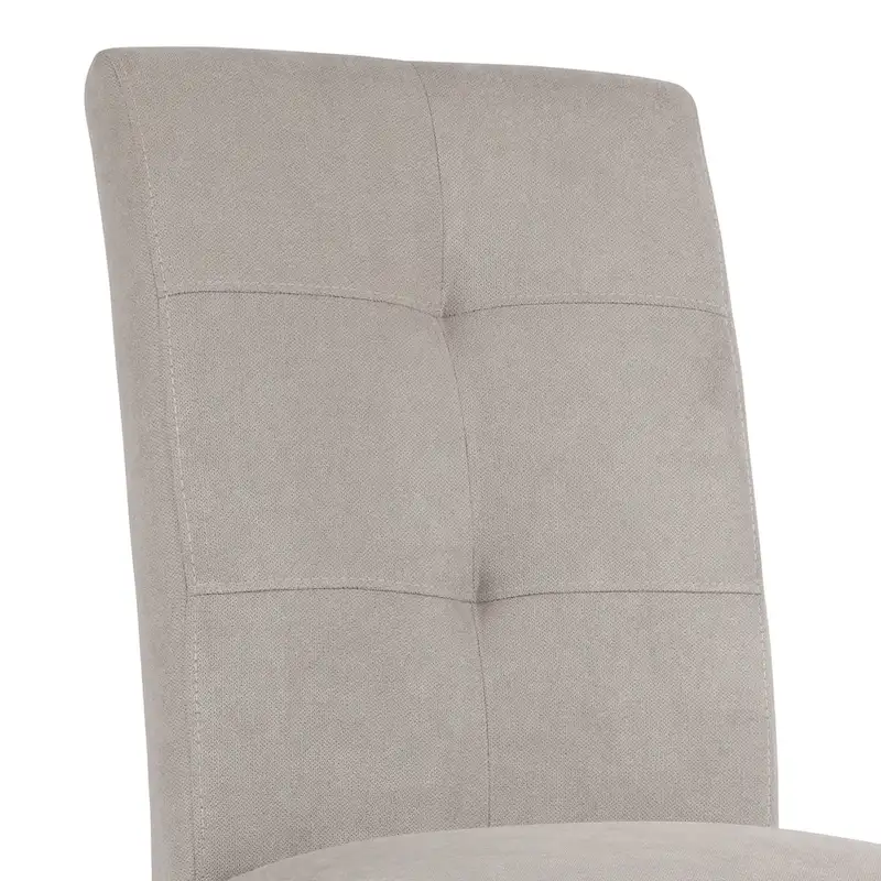 Upholstered Dining Chairs with Tufted High Back and Brushed Legs