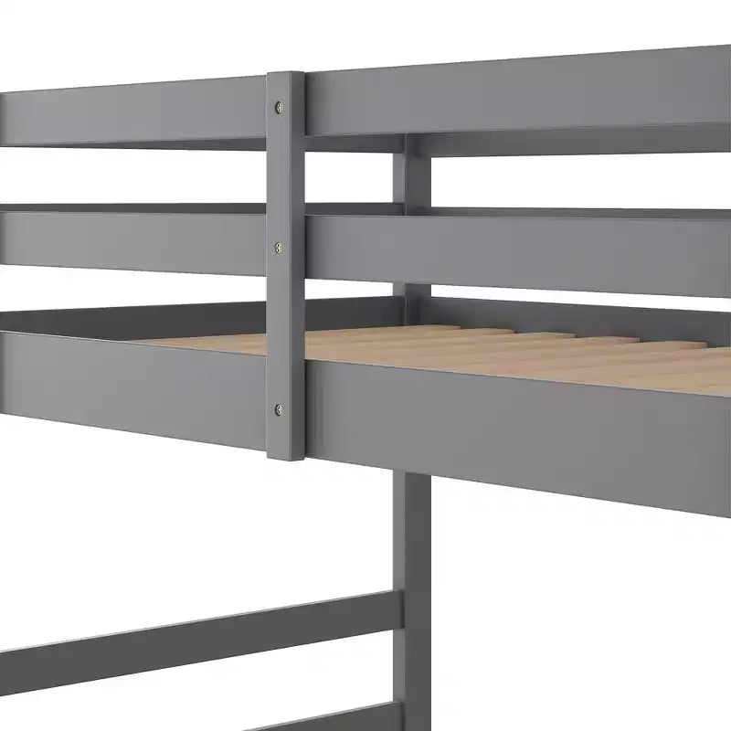 Whisen Full Over Full Bunk Bed with Ladder, Solid Construction