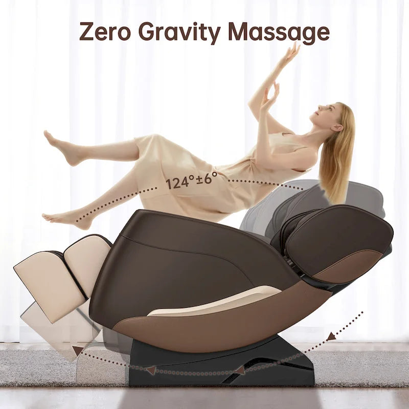Full Body Massage Chair with Zero Gravity, Bluetooth Speaker & Foot Roller