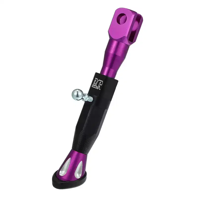 Unique Bargains Universal CNC Aluminum Alloy Adjustable Motorcycle Kickstand Side Support Stand Set