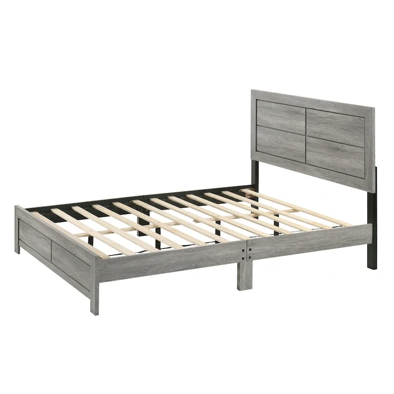Jan 6 Piece Gray Rustic Platform Bedroom Set