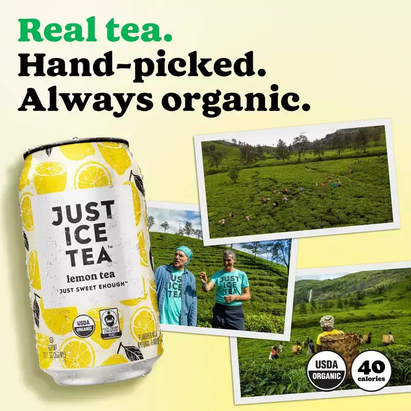 JUST ICE TEA Lemon Black Tea - 4pk/12 fl oz Cans