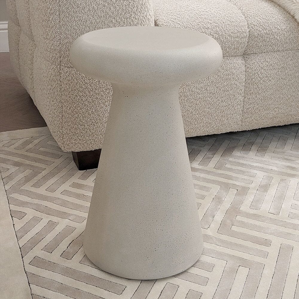 Stone Indoor/Outdoor Round Side Table