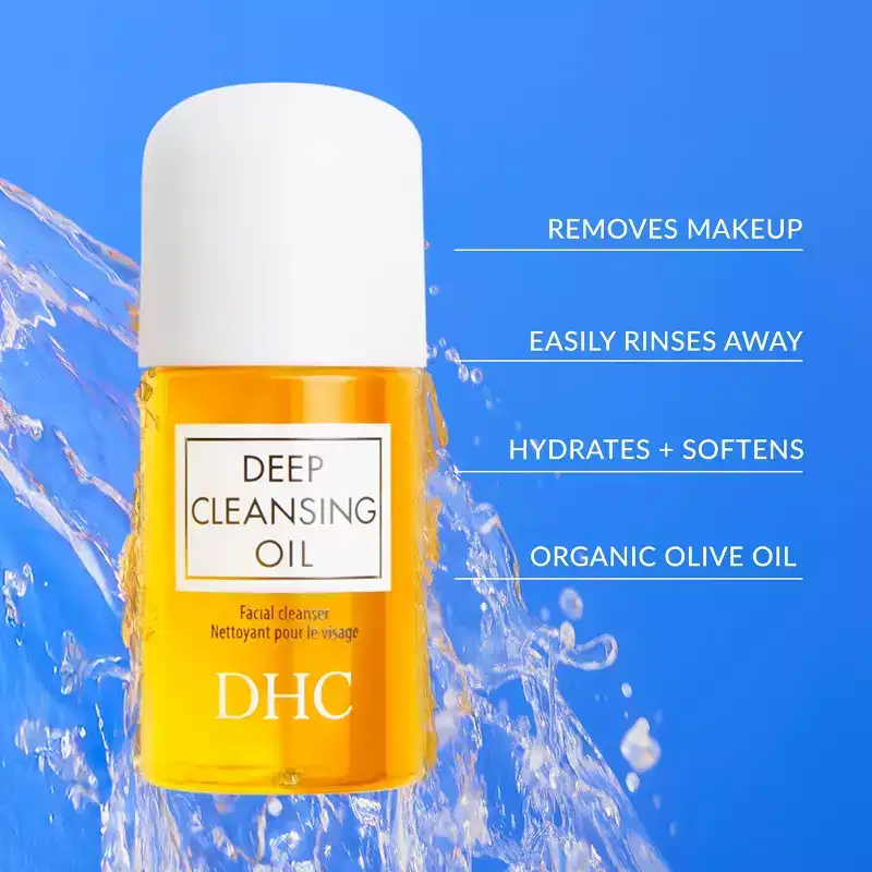 DHC Deep Cleansing Oil Facial Make Up Remover - Travel Size - 1 fl oz: No Fragrance, Contains Antioxidants, Sensitive Skin, Contains Olive Oil