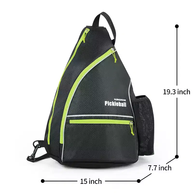Narwey Pickleball Bag, Men's & Women's Backpack, Adjustable Sling Bag with Fence Hook2020 Design Pickle Ball Paddle Bag (Green)