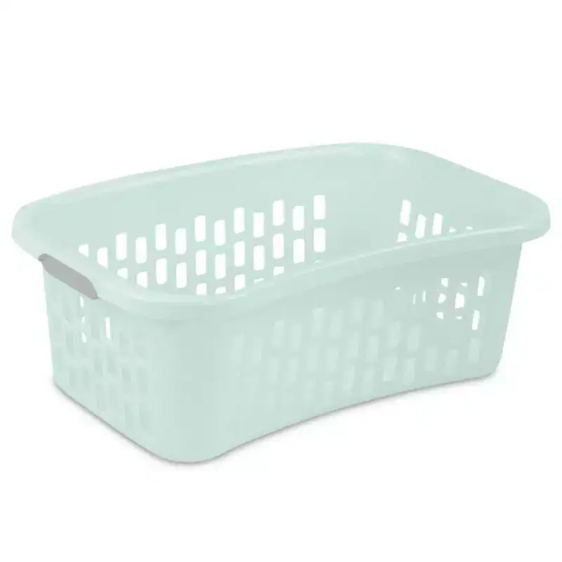 1.5 Bushel Plastic Laundry Basket, Clothes Hamper - Mint, 6 Pack