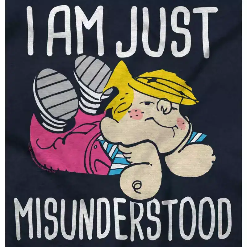 Dennis The Menace Just Misunderstood Toddler Baby Graphic T Shirt Licensed Brisco Brands