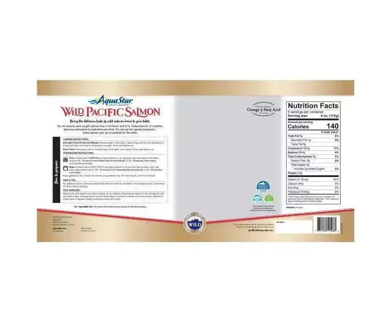 Aqua Star Frozen Wild Pacific Salmon - 20oz