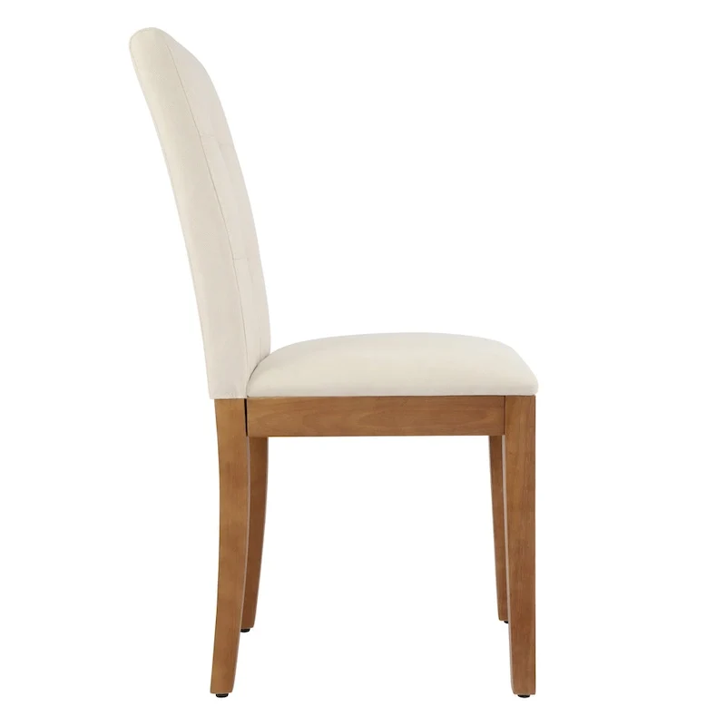 Upholstered Dining Chairs with Tufted High Back and Brushed Legs