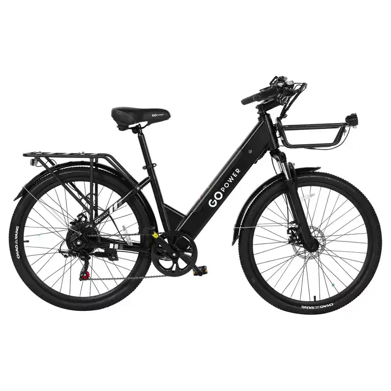 GoPowerBike GoVelo Electric Bike for Adults  500W Motor, Removable Battery, 26 Tires, 20 MPH Top Speed, 50+ Mile Range
