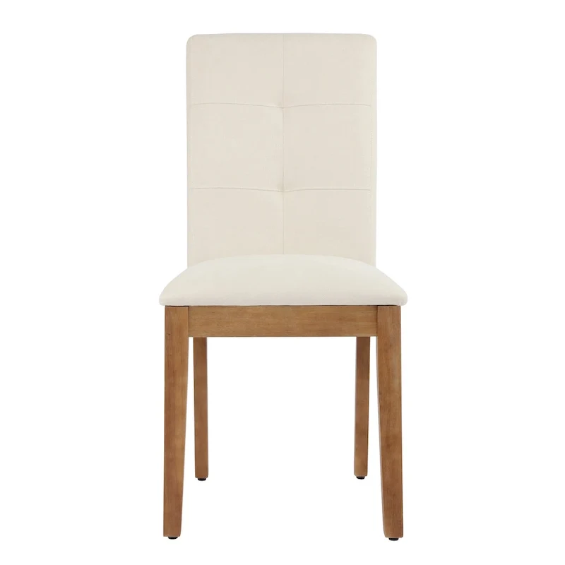 Upholstered Dining Chairs with Tufted High Back and Brushed Legs