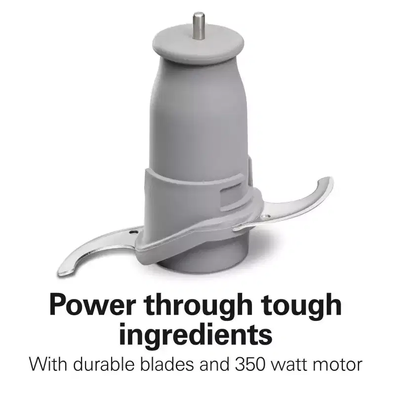 Hamilton Beach 3-Cup Stack & Press Food Chopper - Gray - 72740: Compact Vegetable Processor, Dishwasher-Safe Parts
