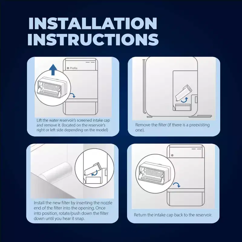 Mist Replacement Filter for GE Profile Opal Nugget Ice Maker - P4INKFILTR - 3pk