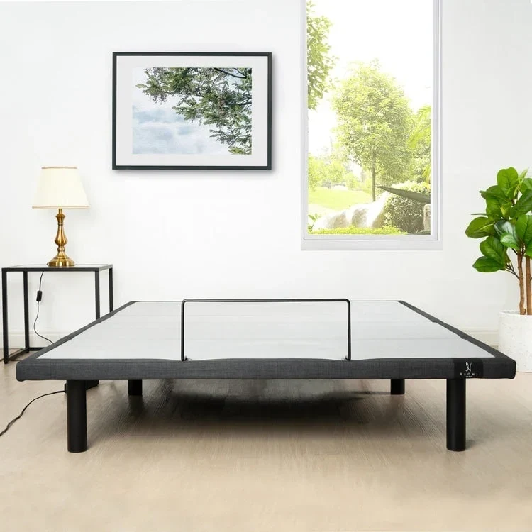 Adjustable Electric Bed Frame Base, 3-Speed Head & Foot Massage, Wireless Remote, USB Ports