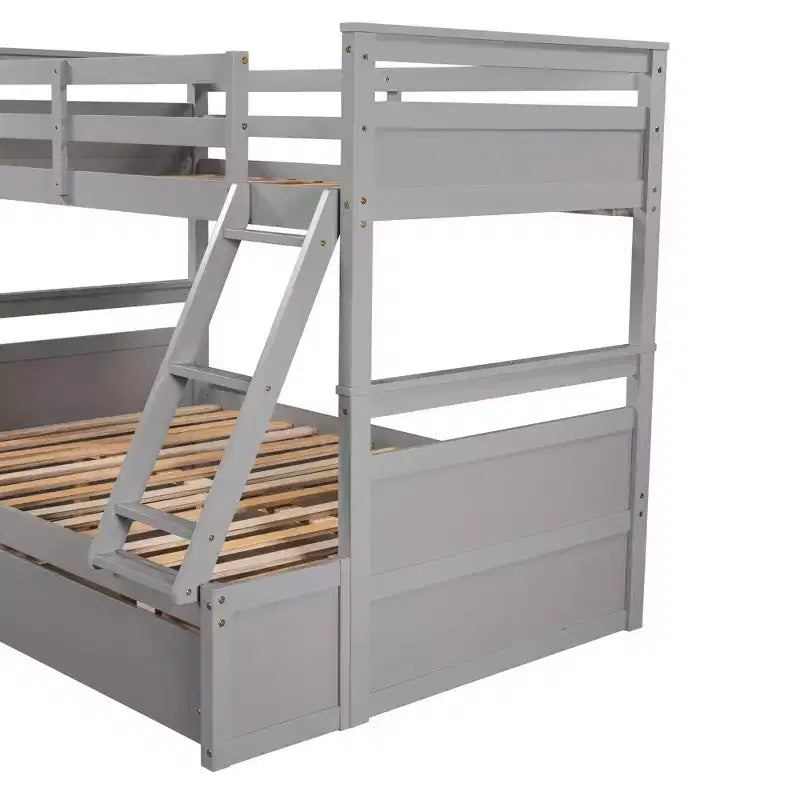 Twin Over Full Convertible Bunk Bed With 2 Storage Drawers