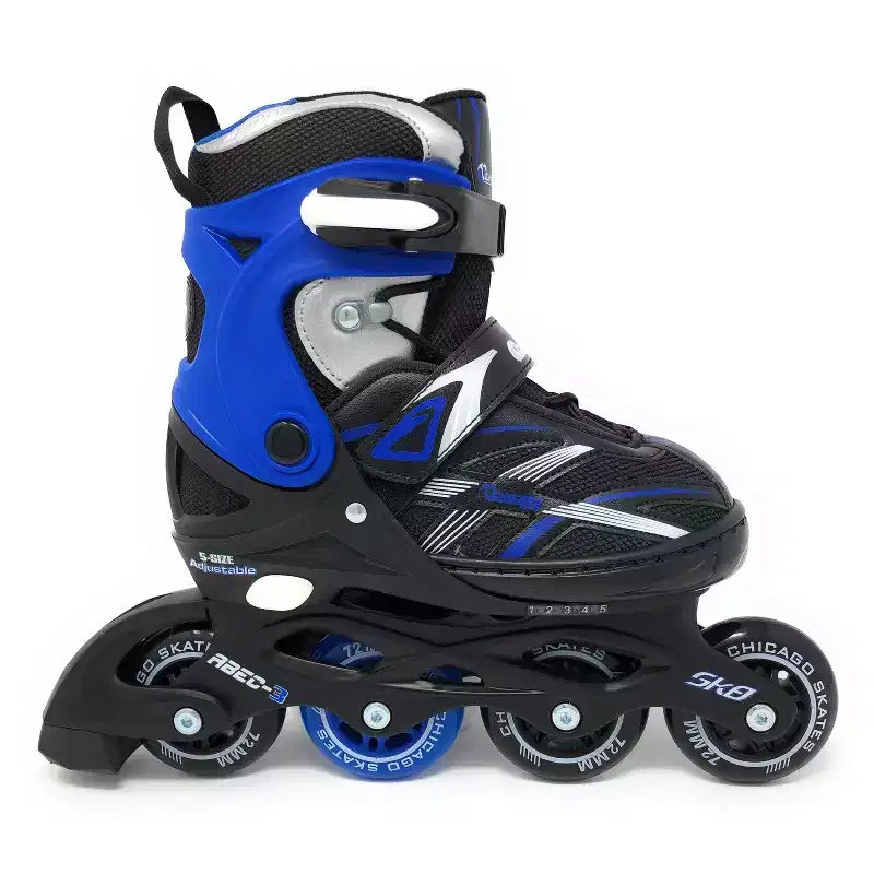 Kids' Chicago Skates Adjustable Inline Skates - Black/Blue