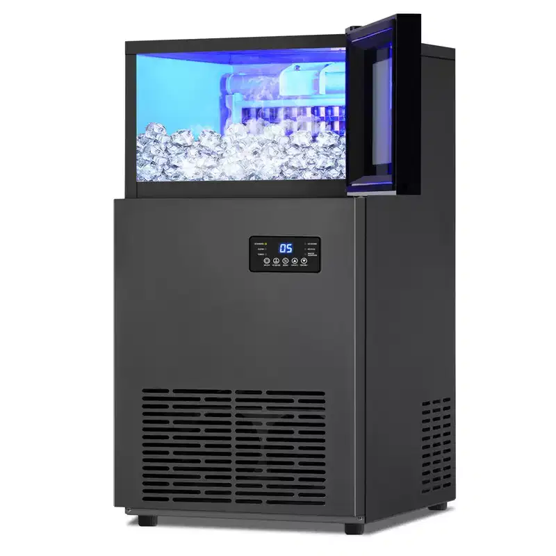 Tylza Commercial Built-in or Freestanding Ice Maker 160Lbs/24H in Black