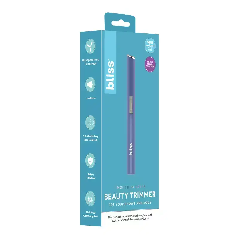 bliss Beauty Brow & Body Trimmer - Lavender: Whole Body, All Hair Types, Powered Hair Removal Devices, Battery Operated