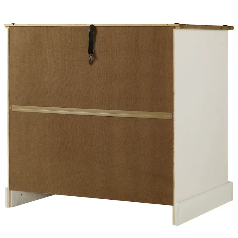 OS Home and Office Furniture Model COW915 Cottage Series Wood Buffet Sideboard in Distressed White
