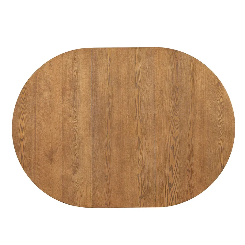 Modern Style Extendable Round Dining Table with Removable Leaf and Upholstered Dining Chairs