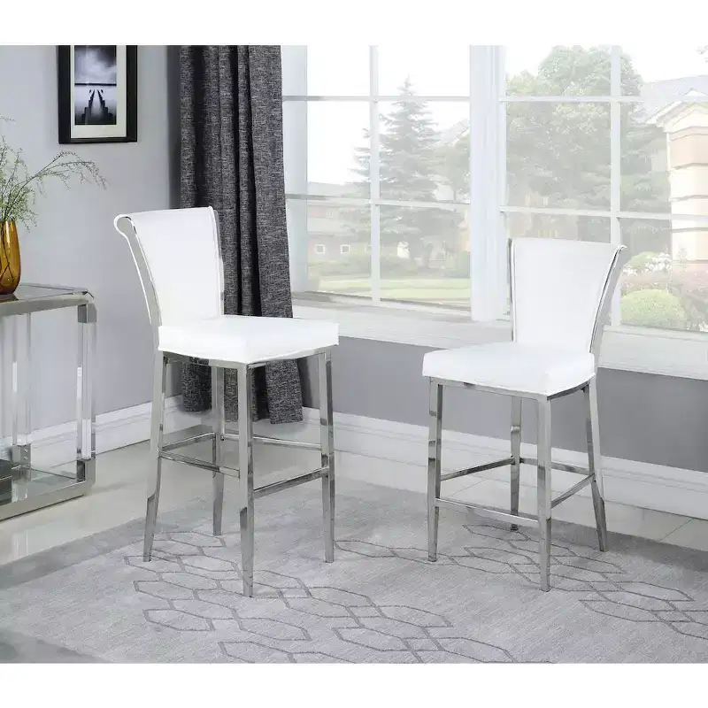Chintaly Imports,Contemporary Flare Back Bar Stool