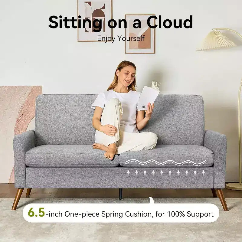 68-Inch 2-Seat Sofa with Removable Washable Covers