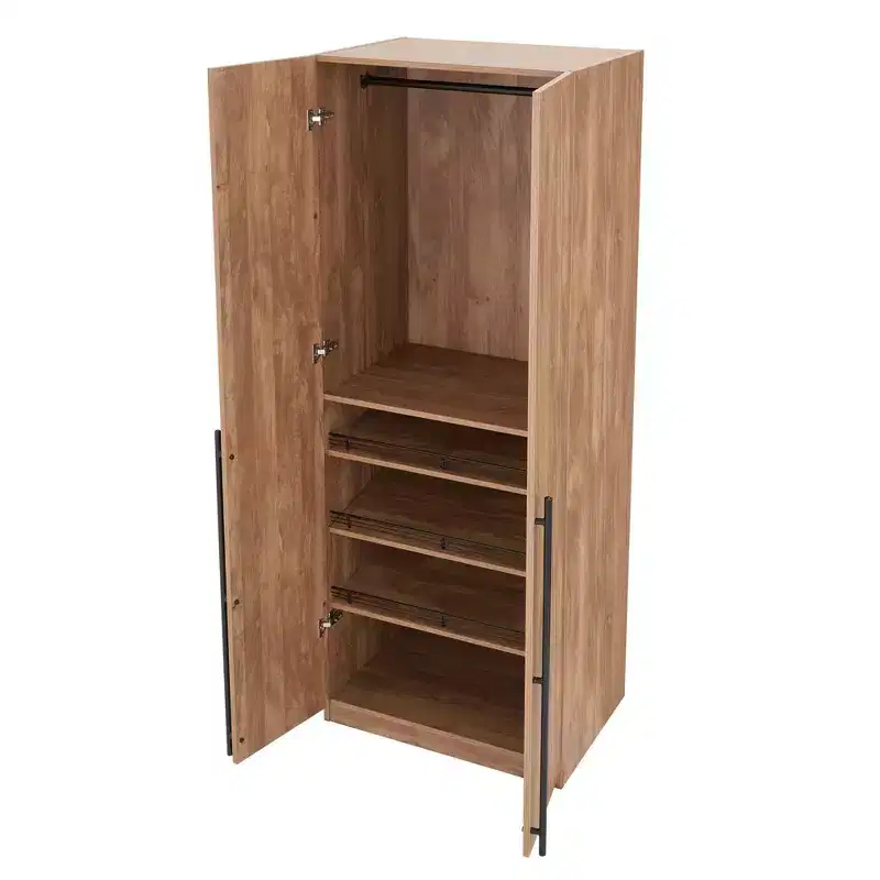 Lee 2 Door and 4 Shelf Wardrobe Closets
