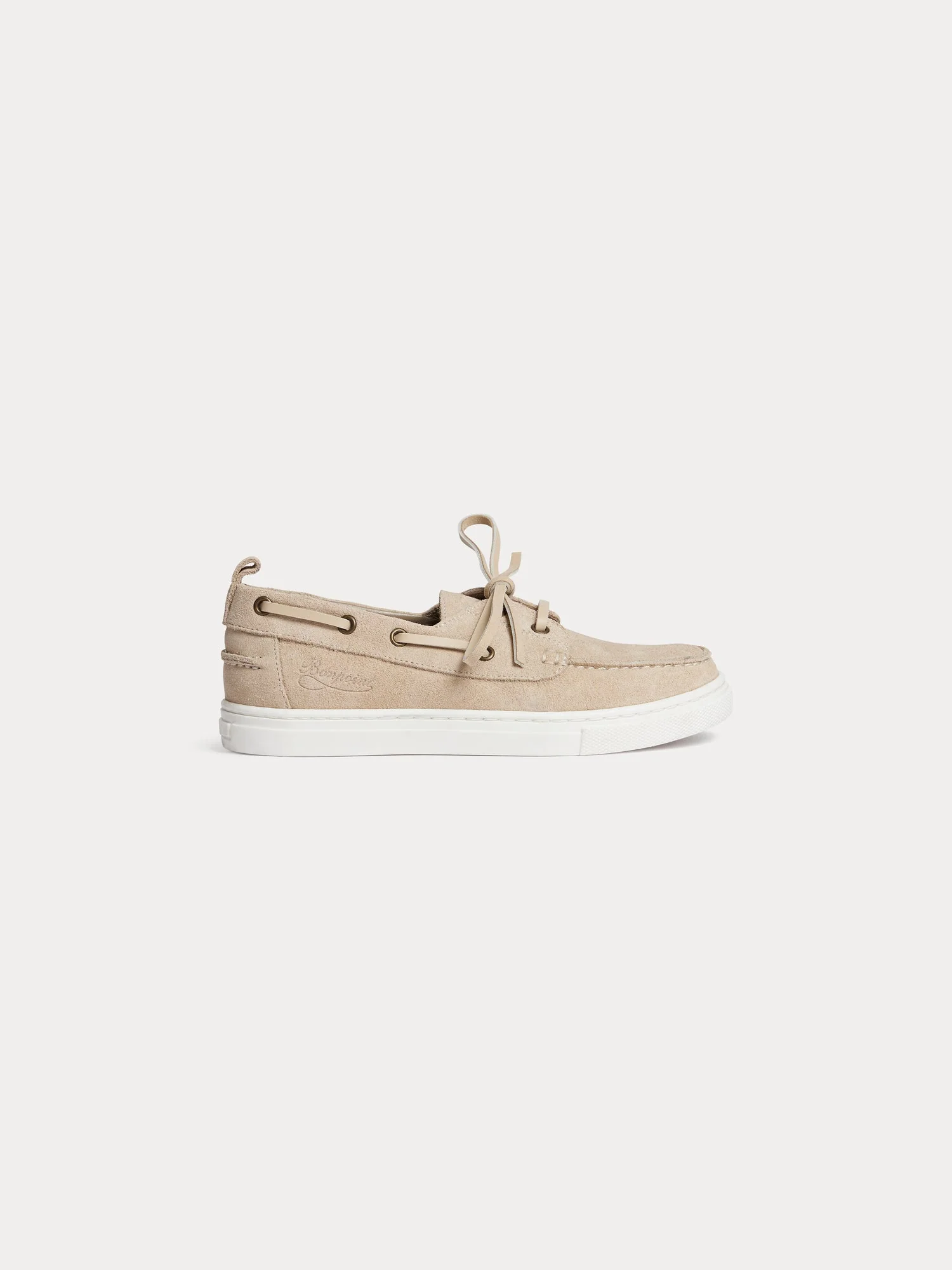 boat shoes in suede leather