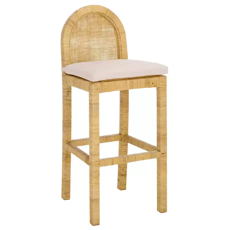 Cane Round Back Bar Stool