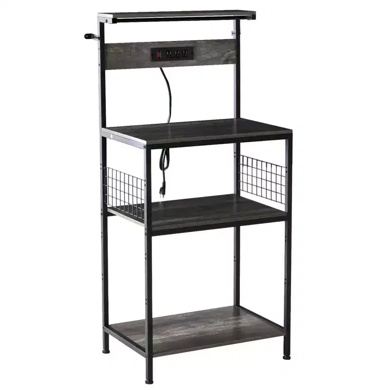 JIONJOY 3-Tier Kitchen Baking Rack  Heavy-Duty Steel Microwave Oven Stand, Organizer, Baking Utensils Storage Shelf, Rust-Resistant Coating