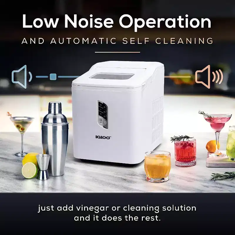 Igloo 26-Pound Automatic Portable Countertop Ice Maker Machine - White