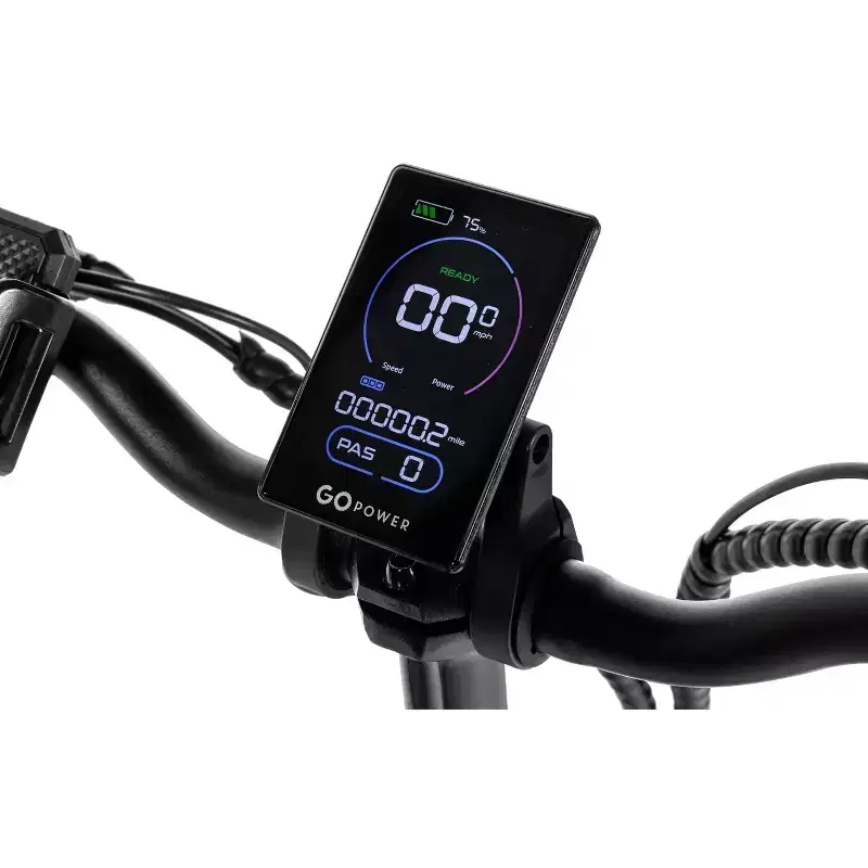 GoPowerBike GoPlus Folding Electric Bike | 20 Fat Tire eBike | 500W Motor, 20mph Top Speed | 45+ Mile Range, 5 Pedal-Assist Levels | Open Box