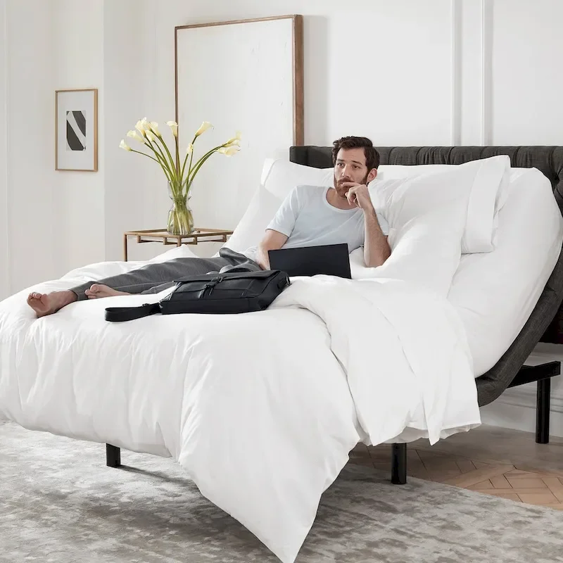 Nestl Premium Adjustable Massaging Bed Frame Base with Wireless Remote