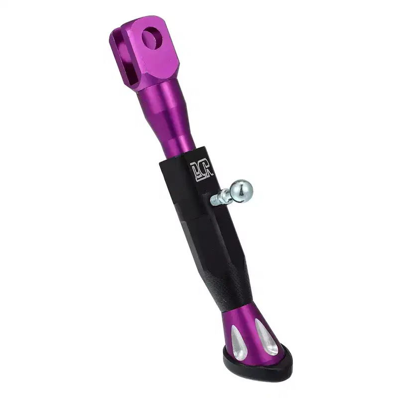 Unique Bargains Universal CNC Aluminum Alloy Adjustable Motorcycle Kickstand Side Support Stand Set