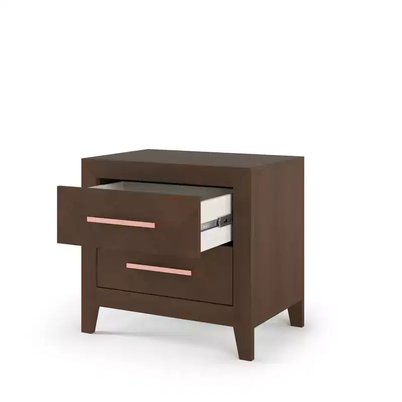 Child Craft Kieran 2 Drawer Nightstand for Nursery or Bedroom, Large Storage Drawers, Made of Sturdy Pinewood, Non-Toxic, Baby Safe Finish