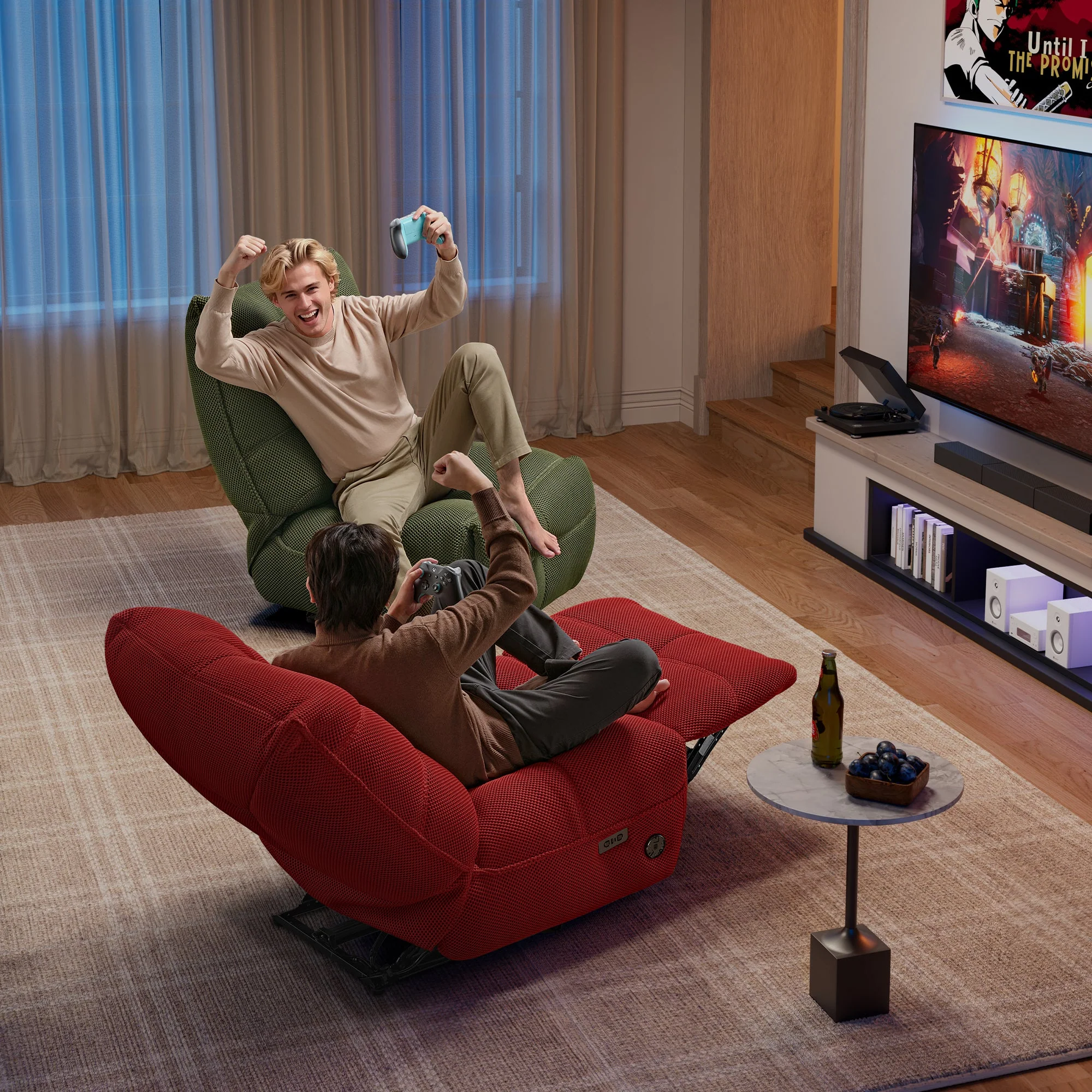 Recliner with Wireless Charging and USB Port