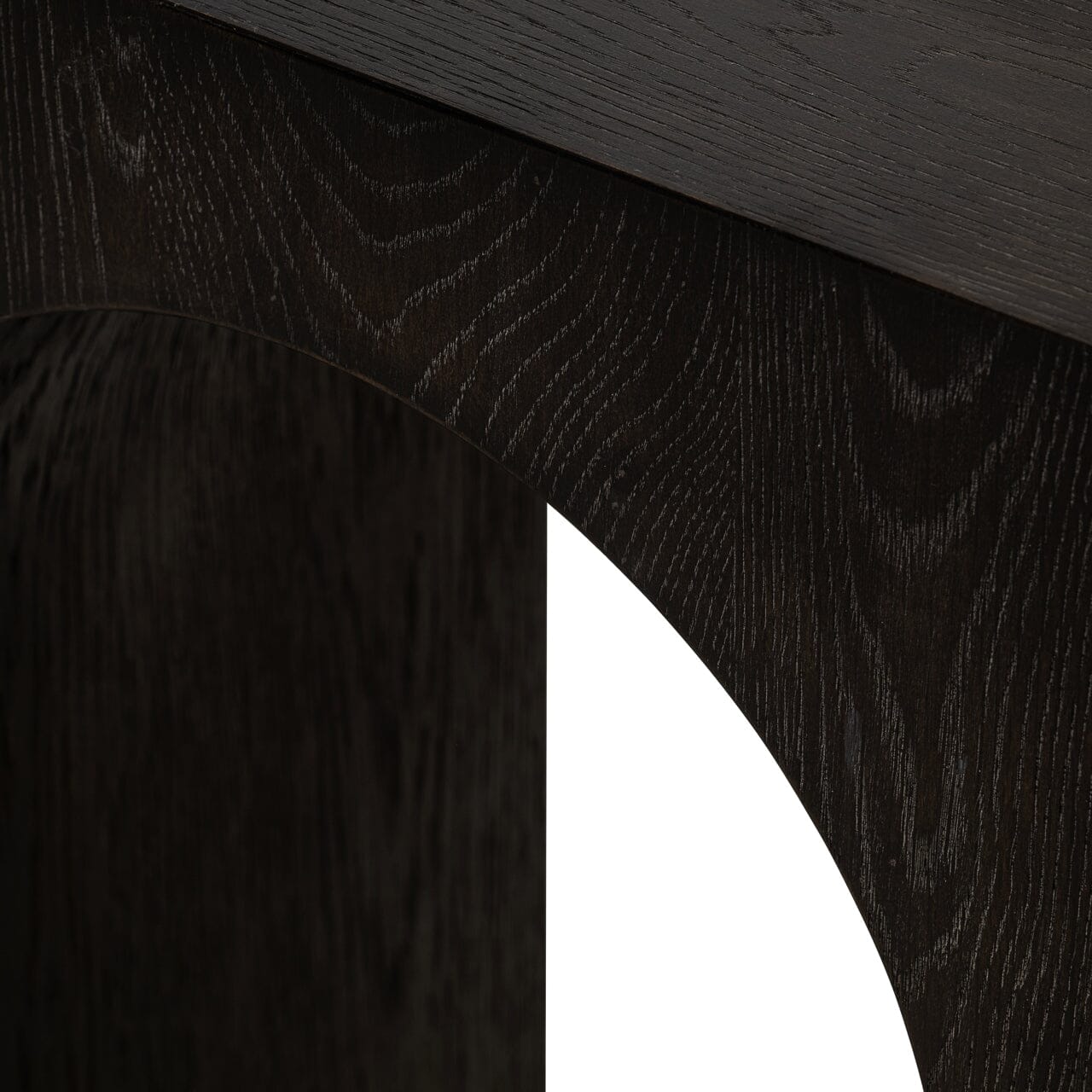 Black Wooden Arch Console Table