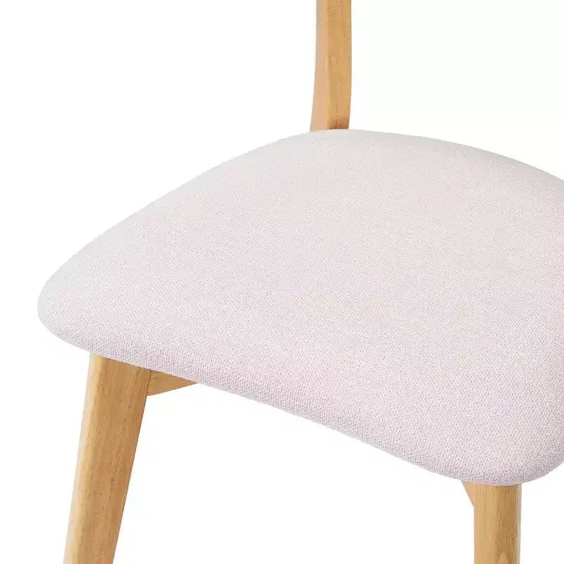 Set of 2 Mid-Century Modern Dining Chairs with Cushioned Seats