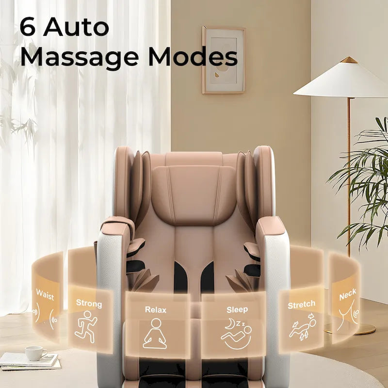 Full Body Massage Chair with Zero Gravity, Bluetooth Speaker & Foot Roller