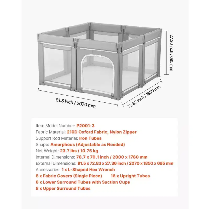 Extra Large Baby Playpen 78.7