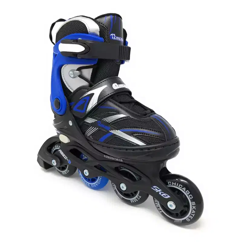 Kids' Chicago Skates Adjustable Inline Skates - Black/Blue