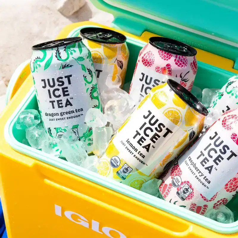 JUST ICE TEA Lemon Black Tea - 4pk/12 fl oz Cans