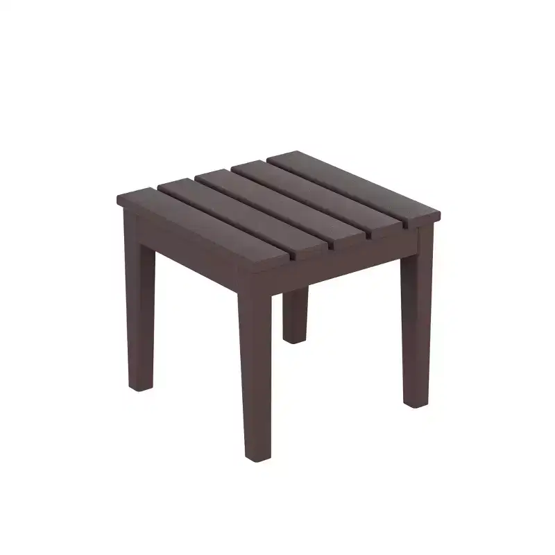 WestinTrends Malibu Outdoor Patio 3-Piece HDPE Adirondack Garden Chairs with Square Adirondack Side Table Set