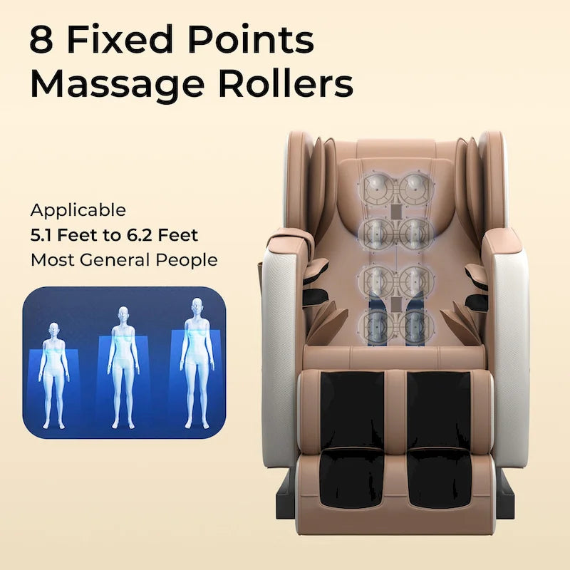 Full Body Massage Chair with Zero Gravity, Bluetooth Speaker & Foot Roller