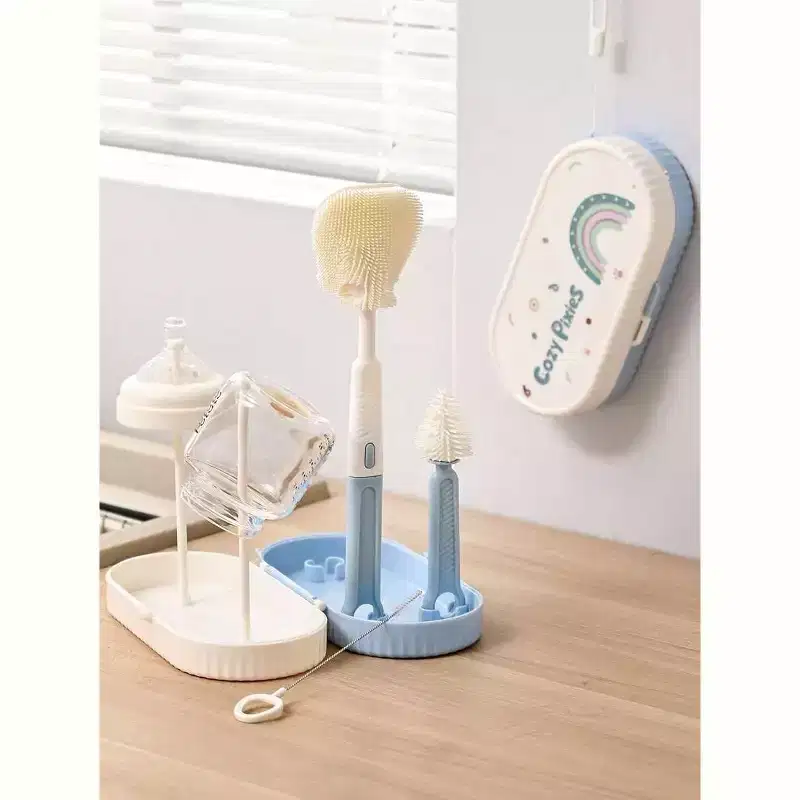 CPPSLEE Baby Bottle Feeding Accessories Portable Elephant Bottle Brush Set