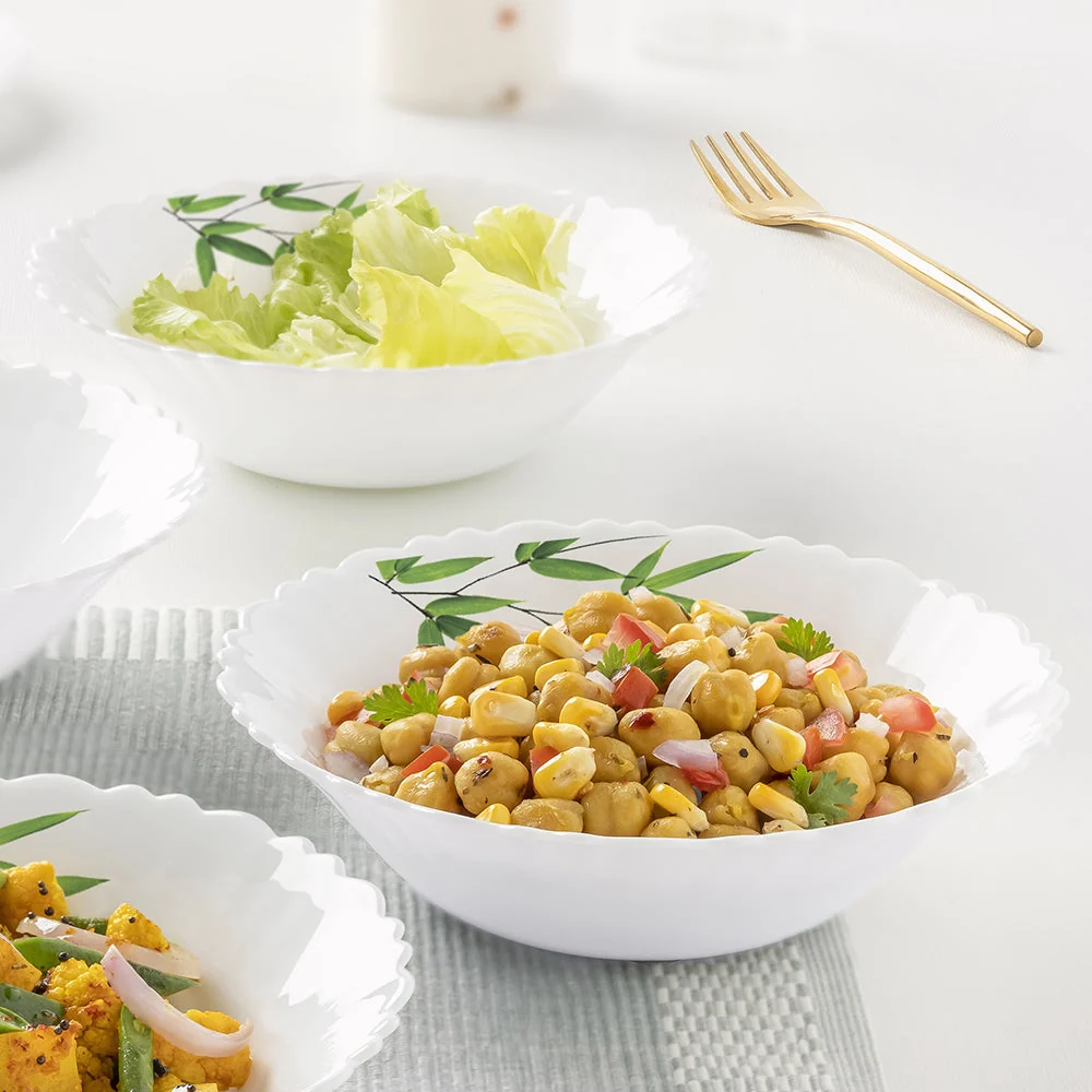 Green Bamboo Leaves Multipurpose Bowl Set – 2 pcs
