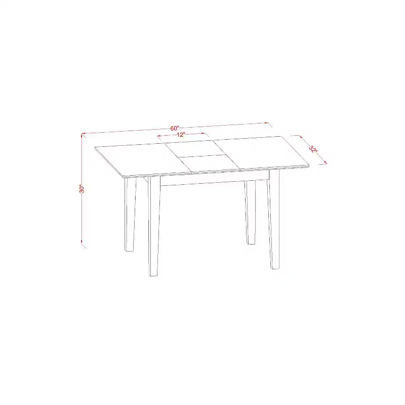 Kitchen Dining Table Set with Chairs, Small Rectangular Table & Upholstered Dining Chairs for Home